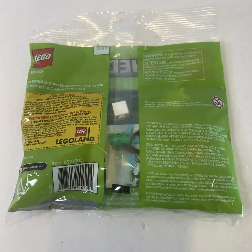 LEGO Minecraft The Lush Cave Fight 30705 Brand New Set 40 pcs Polybag Fast Ship!